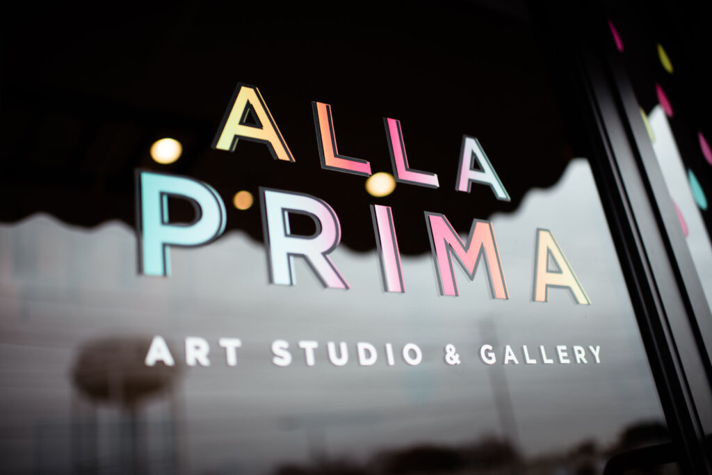 front door New Braunfels Art Studio & Gallery Alla Prima